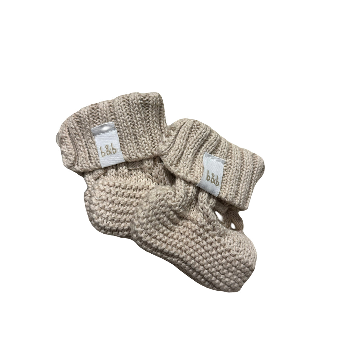 Knitted Booties - Oat