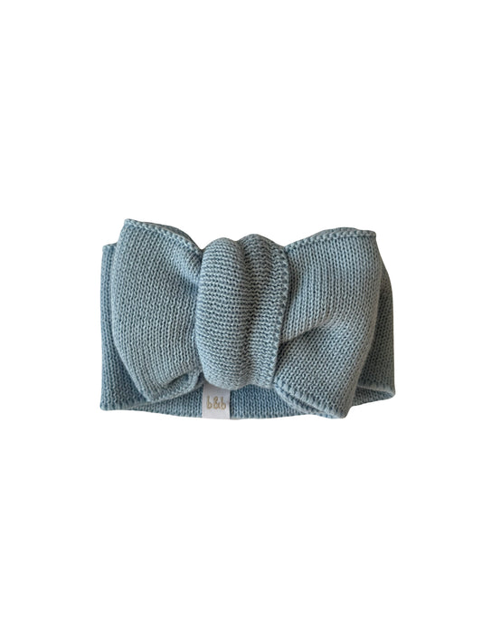 Knitted Topknot - Dusty Blue