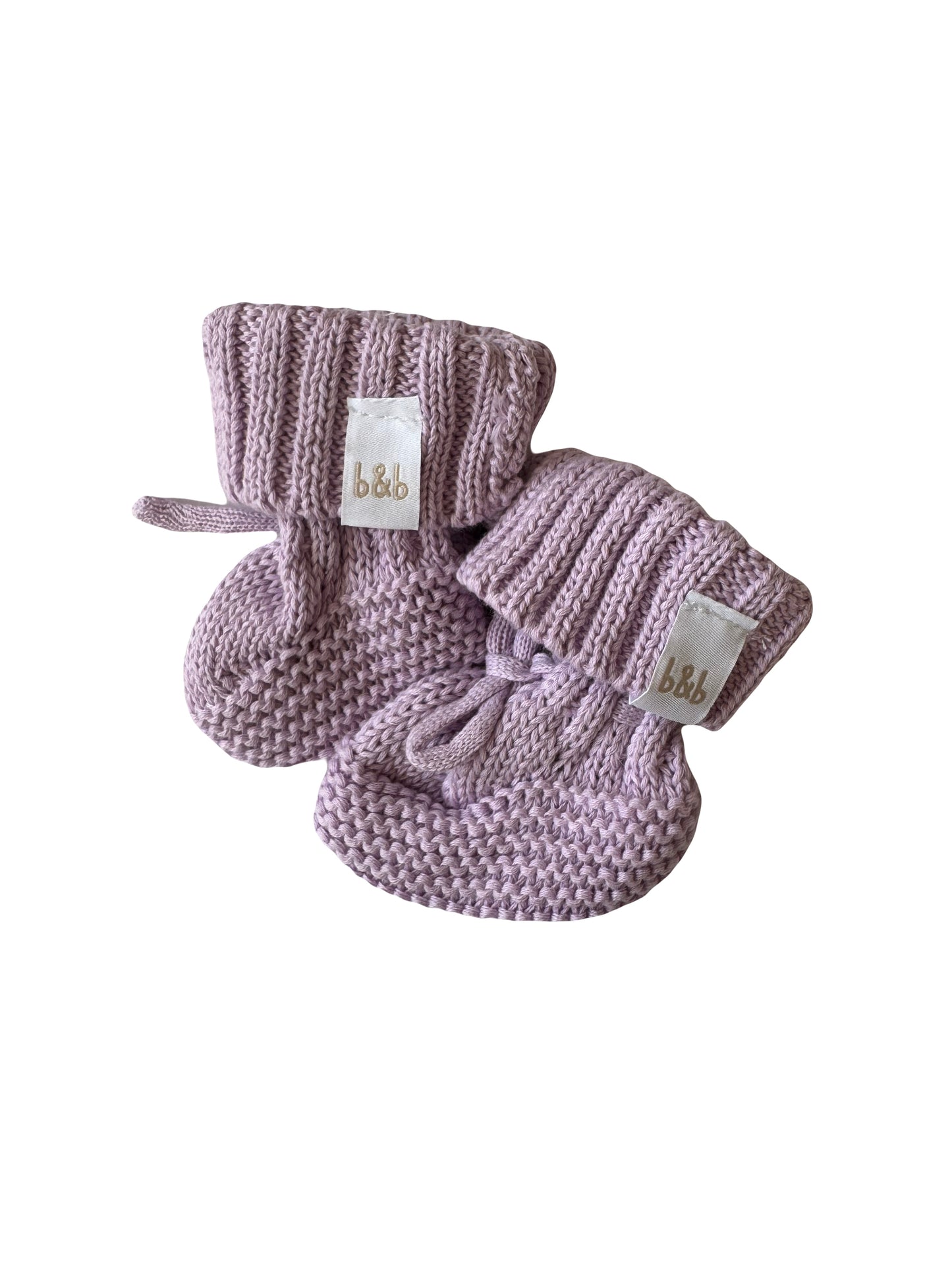 Knitted Booties - Lilac