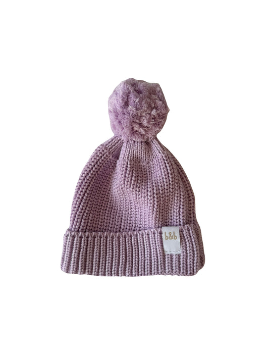 Knitted Beanie - Lilac